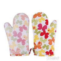 Ensemble de gants de cuisine en silicone de qualité supérieure avec doublure en coton matelassé très épais - Standard pour femmes  facile à laver  gants résistants à la chaleur - B078YHZL6K